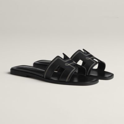 Black hermes outlet slippers